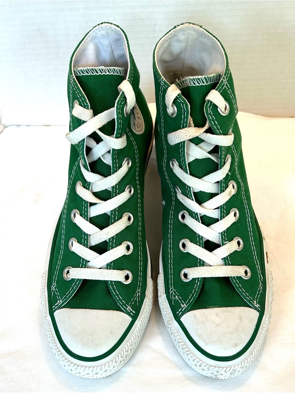 Converse Green Canvas High Top Sneakers. Women's Size 7.